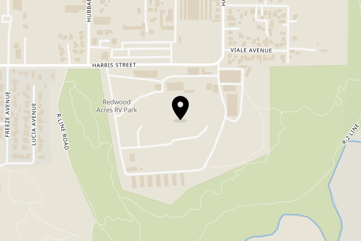 Map showing the location of Slice Of Humboldt Pie Eureka - (Order 24hrs. in Advance) Prepaid pick up on 3750 Harris St in Eureka